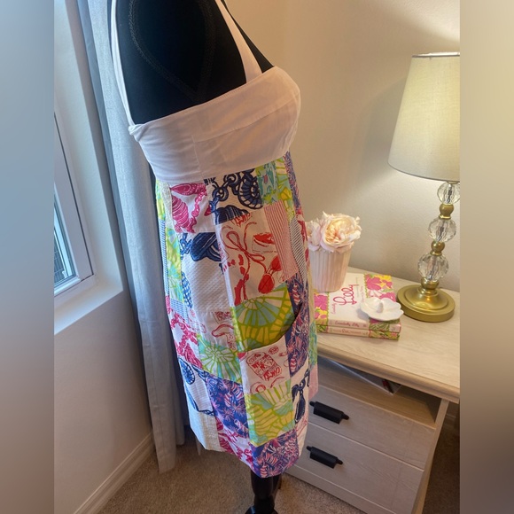 Lilly Pulitzer Yesenia Square One Sewn Patch Sleeveless Dress Size 4 - Picture 10 of 11